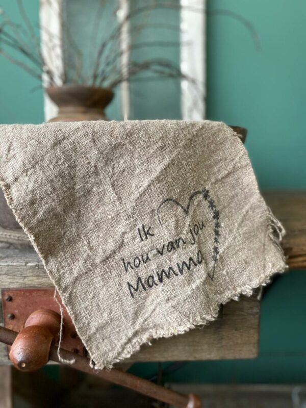 shabby doek - ik hou van jou mamma