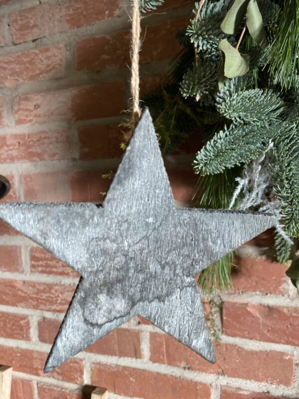 Houten ster old grey