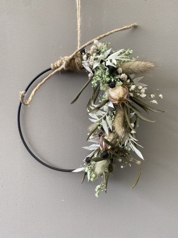 Droogbloemen krans nigella