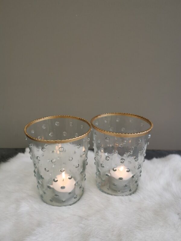 Waxineglas dots hoog goud - Afbeelding 3