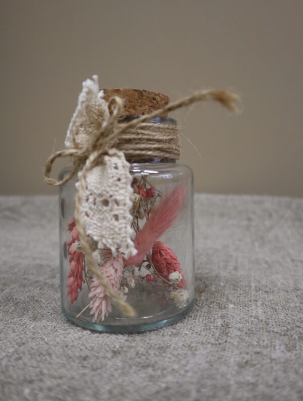 Droogbloemen in pot met kurk - Joyce