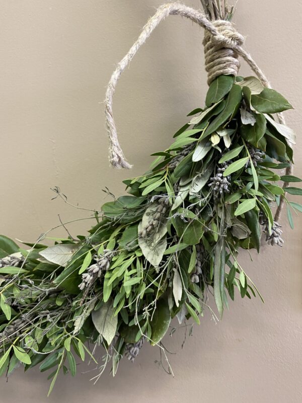 Droogbloemen krans
