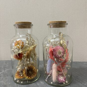 Apothekerspot met droogbloemen L - twee varianten