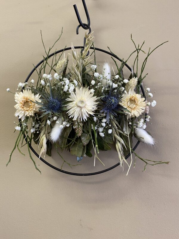 Droogbloemen krans blauw - Liv