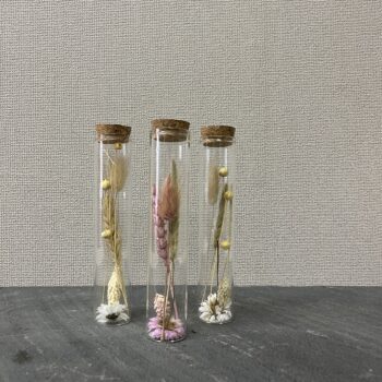 Droogbloemen in reageerbuisje - 3 varianten